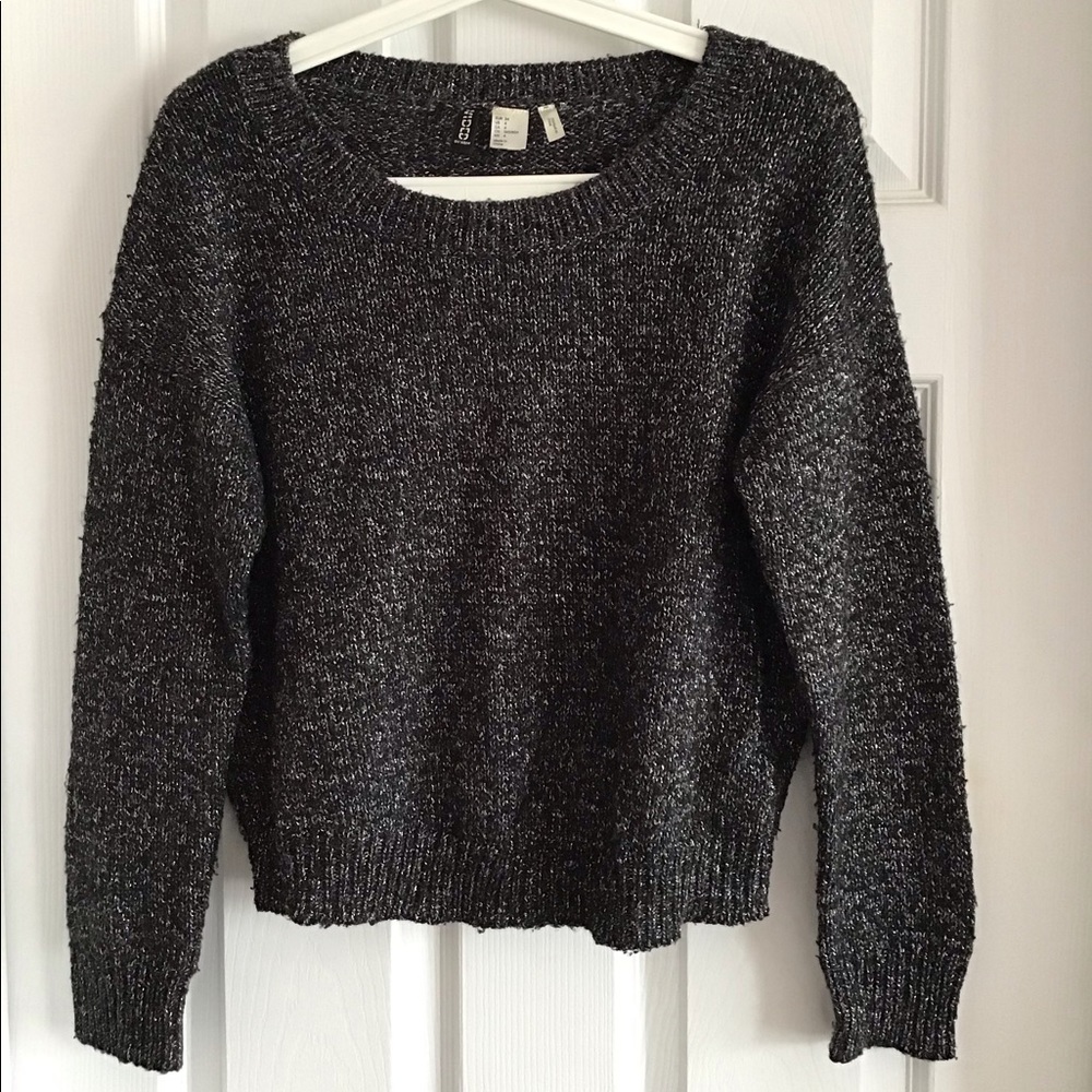 H&M Knit sweater with silver speckles